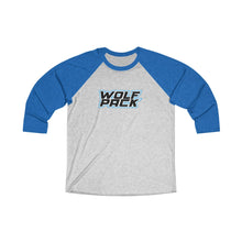 Unisex Tri-Blend 3/4 Raglan Tee - 7 COLOR - WOLF PACK