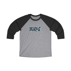 Unisex Tri-Blend 3/4 Raglan Tee - 7 COLOR - WOLF PACK