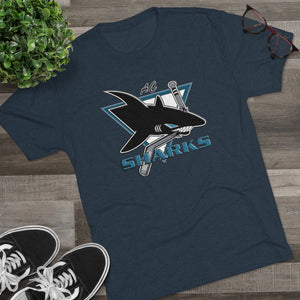 Men's Tri-Blend Crew Soft Tee - AC Sharks