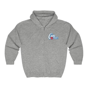 Heavy Blend™ Full Zip Hooded Sweatshirt - Cool Hockey (4 colors available)