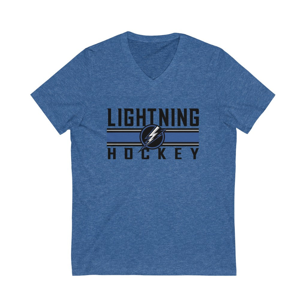 Unisex Jersey Short Sleeve V-Neck Tee LI LIGHTNING