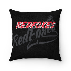 Faux Suede Square Pillow- RED FOXES