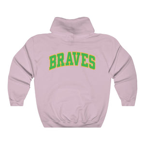 2 SIDED Hooded Sweatshirt - (12 colors available) - BRAVES