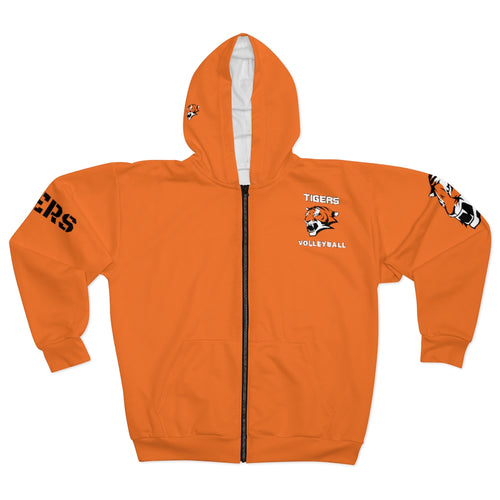 AOP Unisex Zip Hoodie Tigers Volleyball