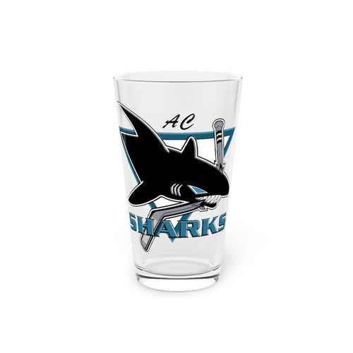 Pint Glass, 16oz- AC Sharks