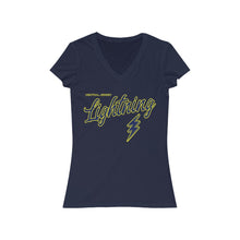 Women's Jersey Short Sleeve V-Neck Tee - Lightning (7 colors available)