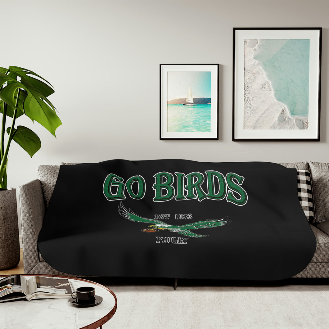 Sherpa Blanket, Two Colors - Go Birds