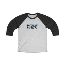 Unisex Tri-Blend 3/4 Raglan Tee - 7 COLOR - WOLF PACK