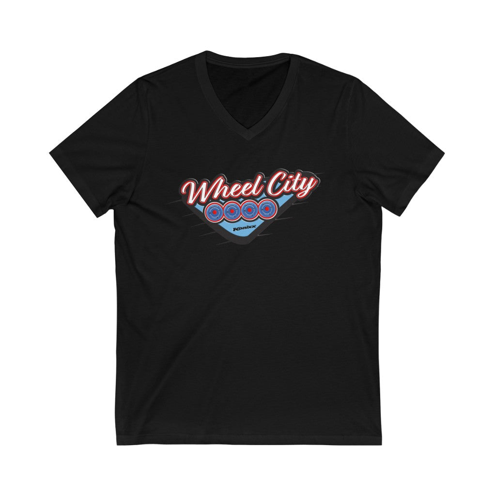 Wheel City Unisex Jersey Short Sleeve V-Neck Tee