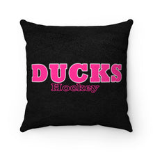 Faux Suede Square Pillow - Ducks