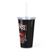 Plastic Tumbler with Straw haverford hawks