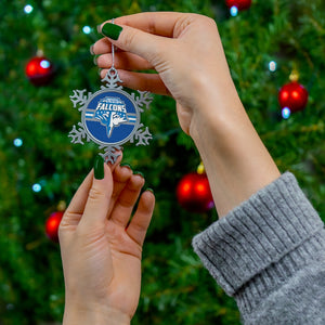 Pewter Snowflake Ornament - Falcons