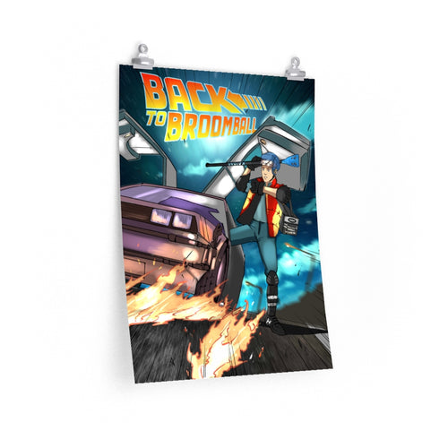 Back to Broomball Premium Matte vertical posters