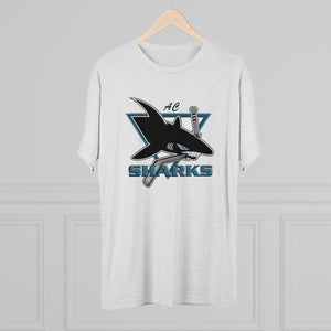 Men's Tri-Blend Crew Soft Tee - AC Sharks