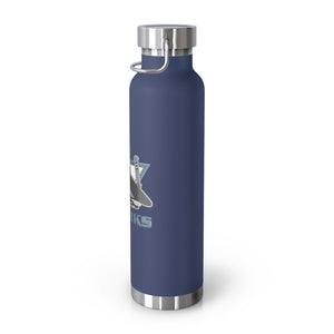 22oz Vacuum Insulated Bottle -AC Sharks