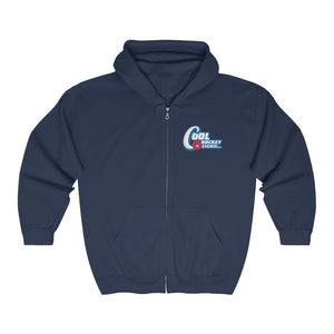 Heavy Blend™ Full Zip Hooded Sweatshirt - Cool Hockey (4 colors available)
