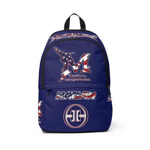 Unisex Fabric Backpack - Mix/Hagan USA bag - Navy